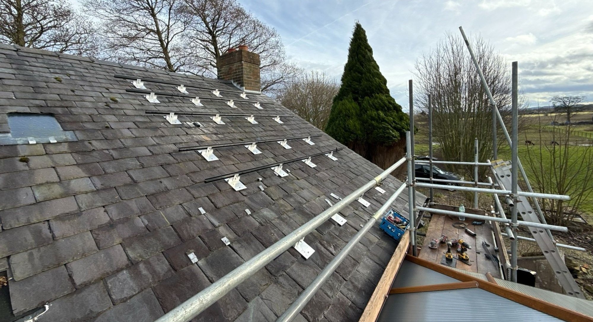 Completed rooftop solar PV installation