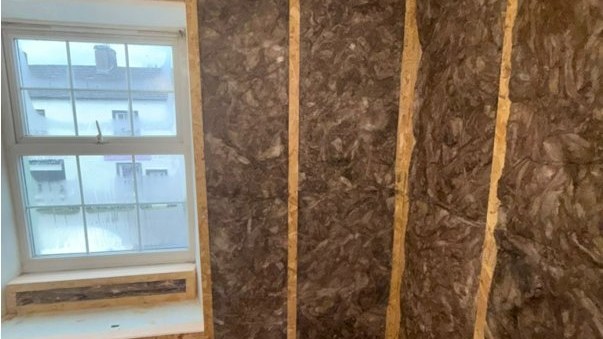 Internal wall insulation installation